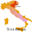 Italy Map Locator Icon
