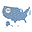 US and Counties Map Locator Icon