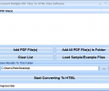Convert Multiple PDF Files To HTML Files Software Screenshot 0