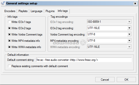Freac Audio Converter and CD Ripper Software for Windows